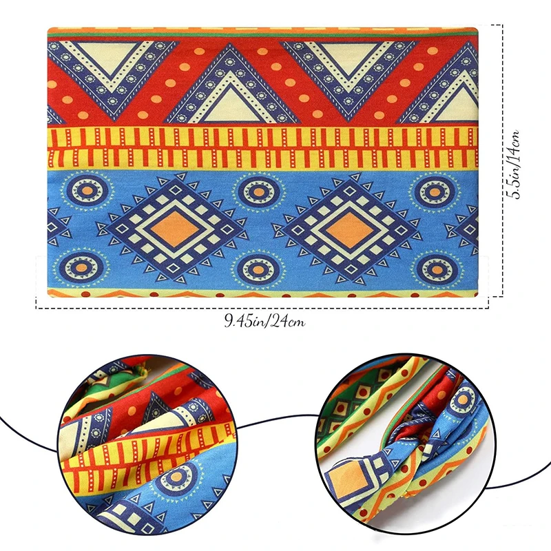 

African Style Headband Yoga Headband For Exercise Widening High Strength Bohemian Yoga Sports Headband