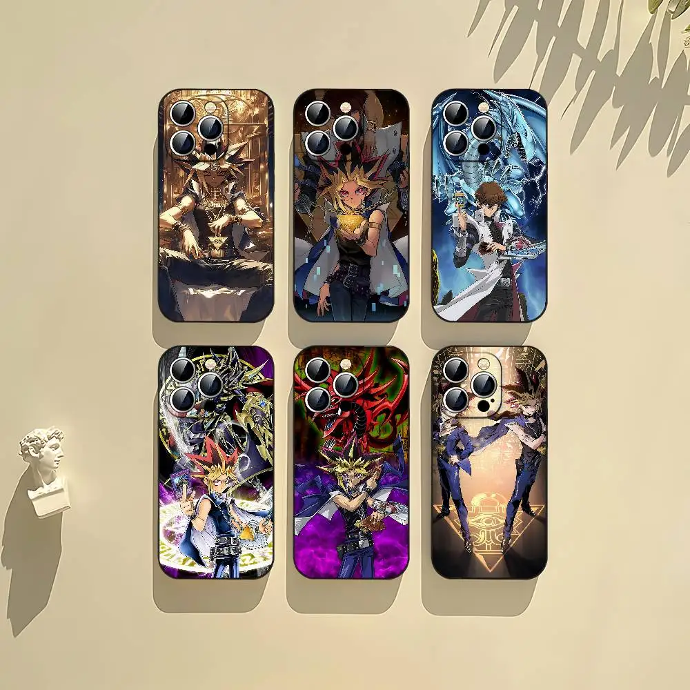 Anime Y-Yu Gi Oh Yugioh Handyhülle Schwarz, die für iPhone 17,16,15,11,13,14 Pro Max, Plus, X, Xr, Xs Max, 13 Mini passt