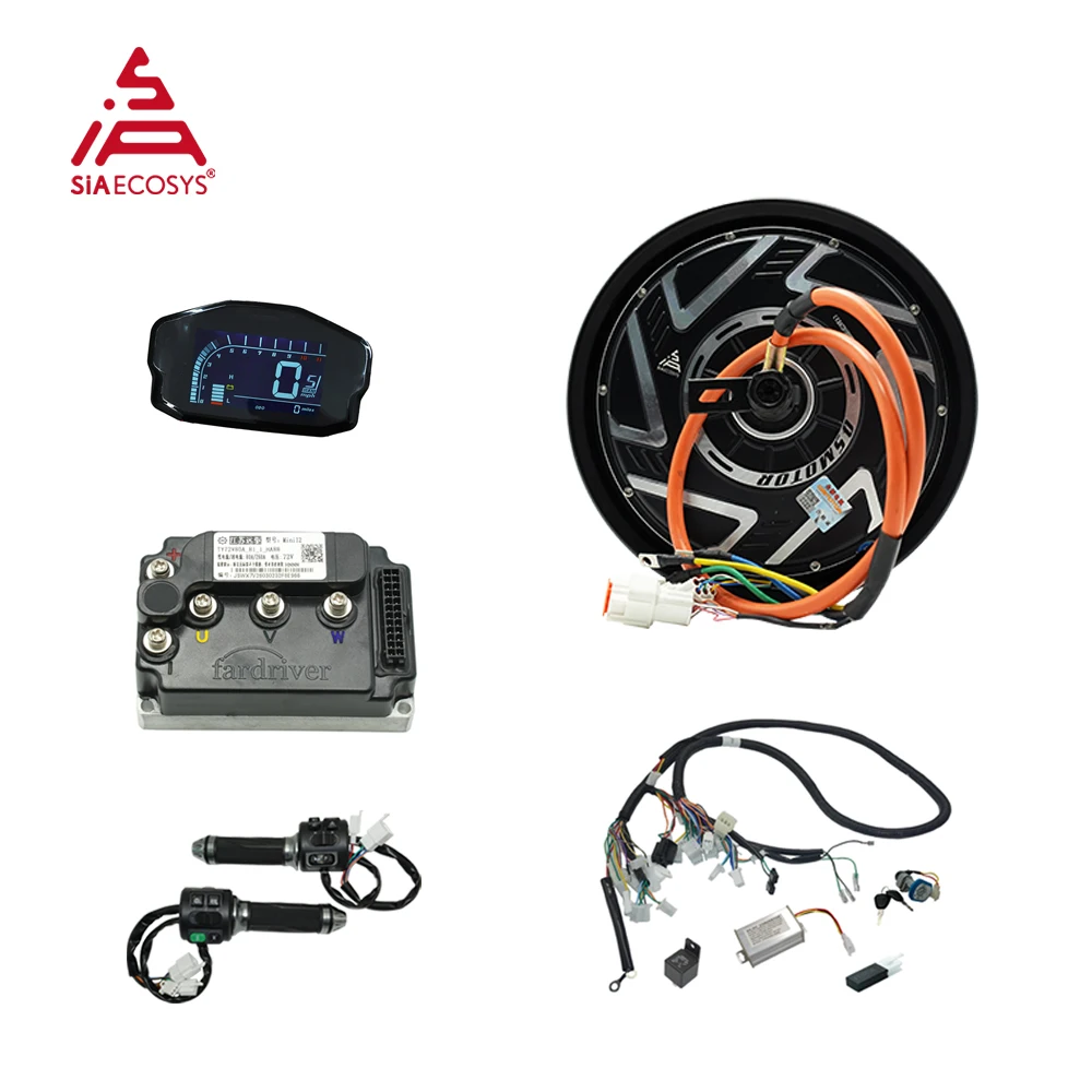 QSMOTOR QS219 10x2.15 inch 1500W V1 72V Electric Scooter Hub Motor with Fardriver ND72260 mini12 Controller Kit