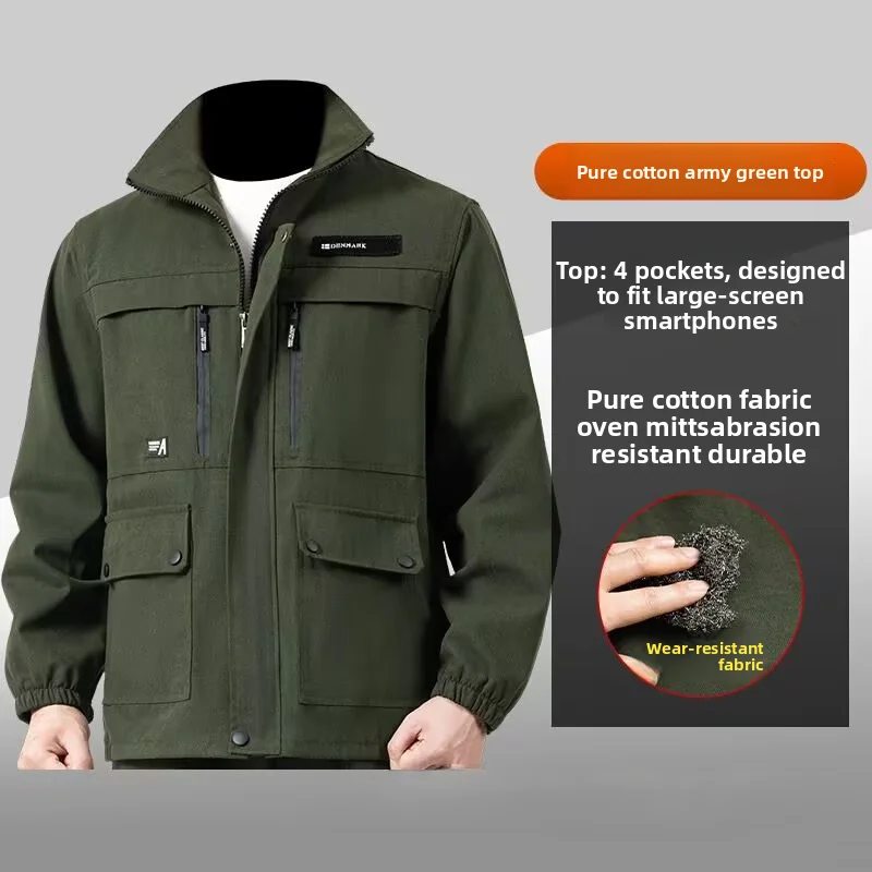 Picture 3: New men's work clothes, outerwear, protective clothing, thickened welding clothing, anti-scalding construction workwear