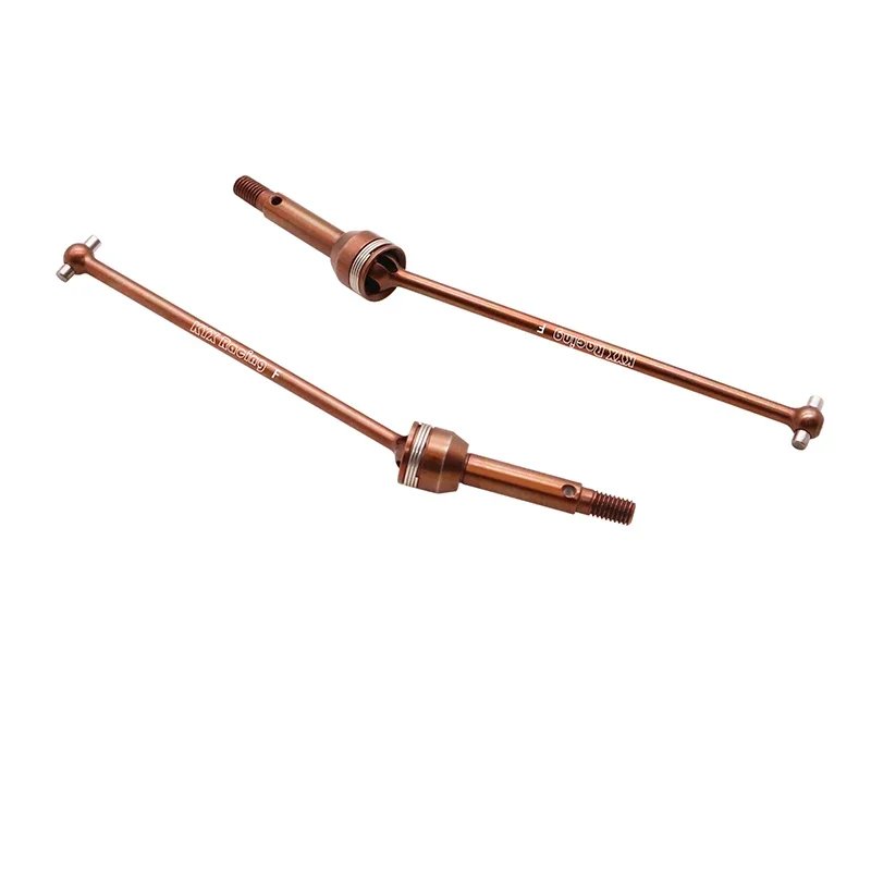 Kyx racing cnc aço duro dianteiro cvd eixo de transmissão conjunto atualizações peças acessórios para carro rc losi 1/10 ford f100 baja rey 2.0