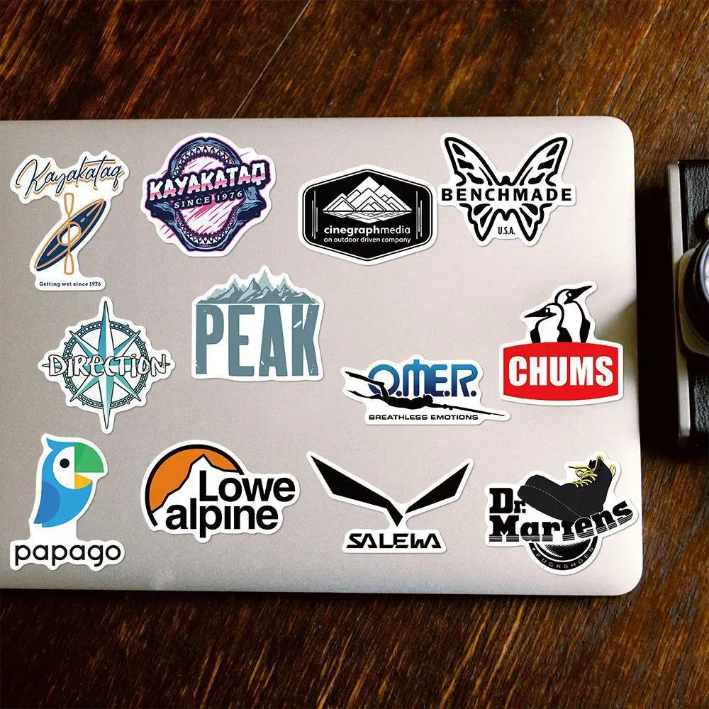 Outdoor Stickers ,50 Pcs/Set Camping Brand DecalsVinyl Logo Pegatinas Waterproof for Car Storage Box Laptop Decorate