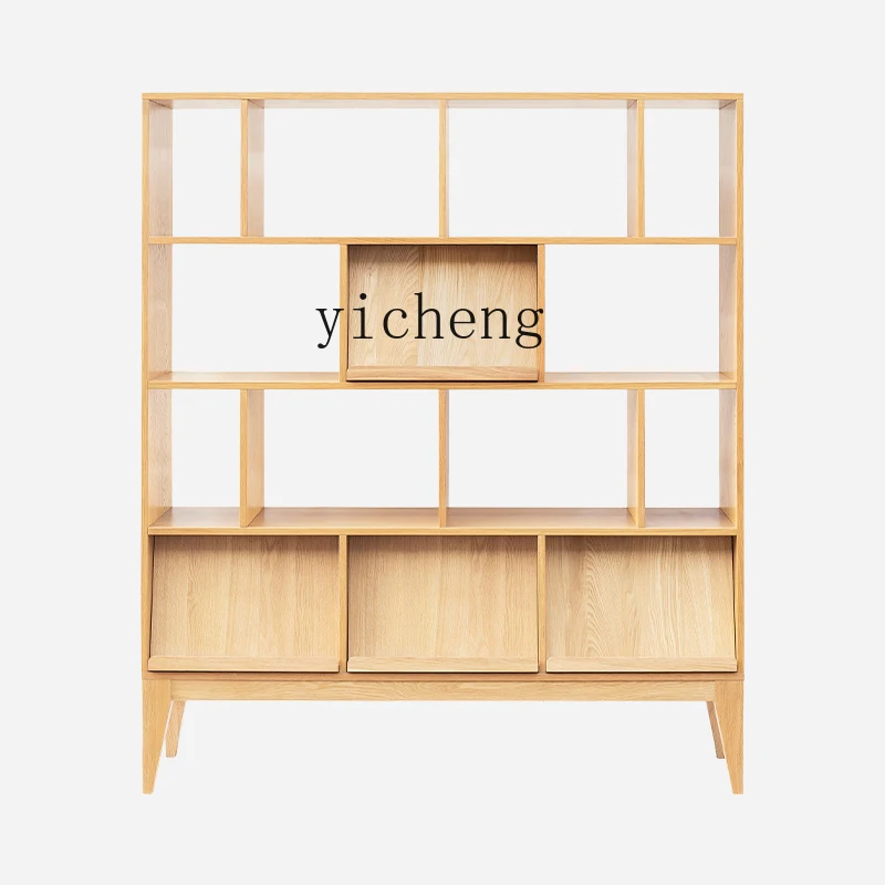 

Tqh Integrated to the Top Wall Floor Shelf Free Combination Solid Wood Simple Reading Rack