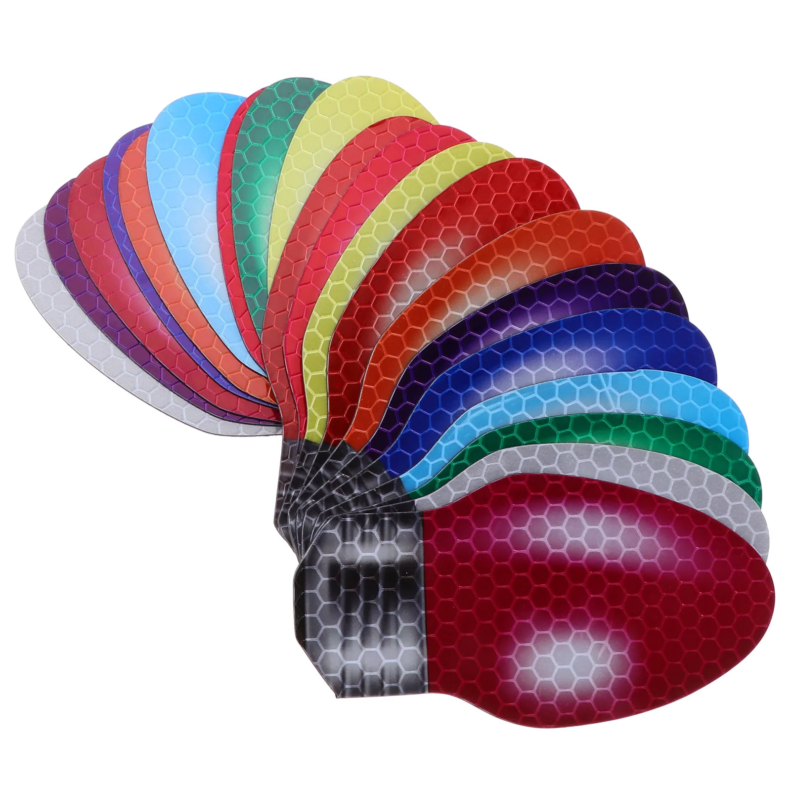 

20 Pcs Fridge Magnet Vintage Christmas Decor Magnetic Sticker Decorations Colorful Crystal Grid Reflective Film Printing (pvc)