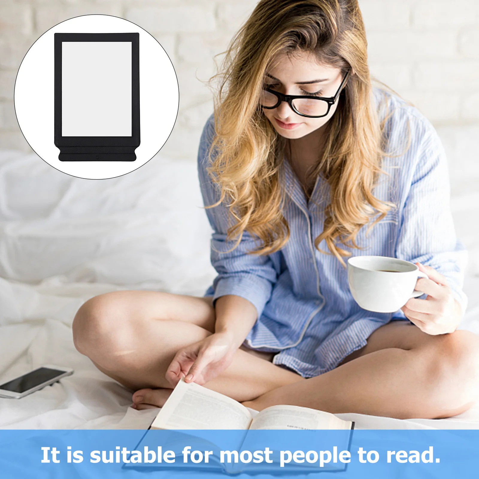 

1 pc 3X Reading Magnifier Handheld Lightweight Portable Page Viewer Large Sheet For Books Cards Documents Pvc Magnifier Tool