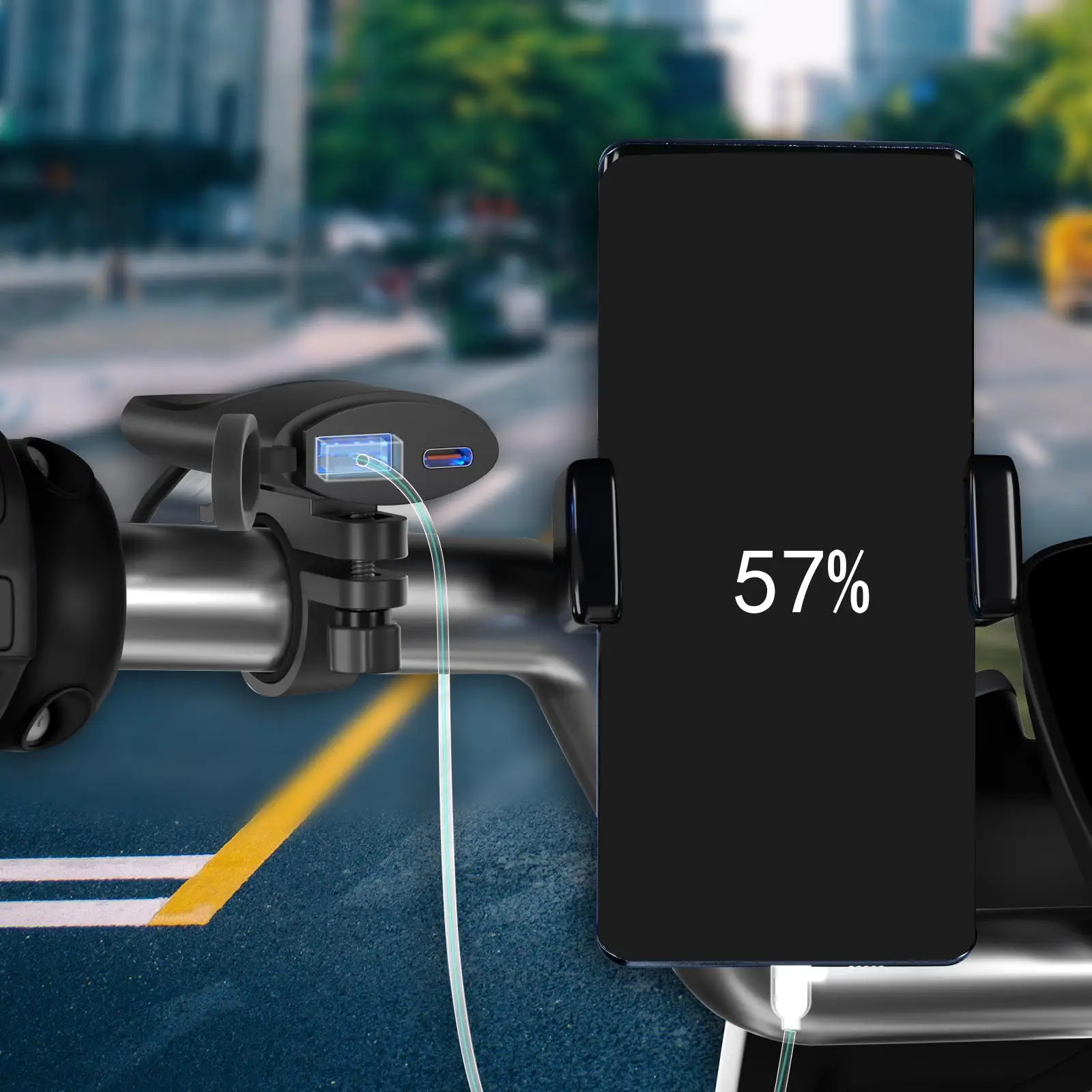 

Motorcycle Phone Charger QC 3.0 Motorbike Accessories for Motorbike ATV