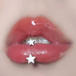 16g Star Lip Piercing Stainless Steel U Vertical Labret Pircing Lip Ring Body Piercing Hypoallergenic Body Jewelry