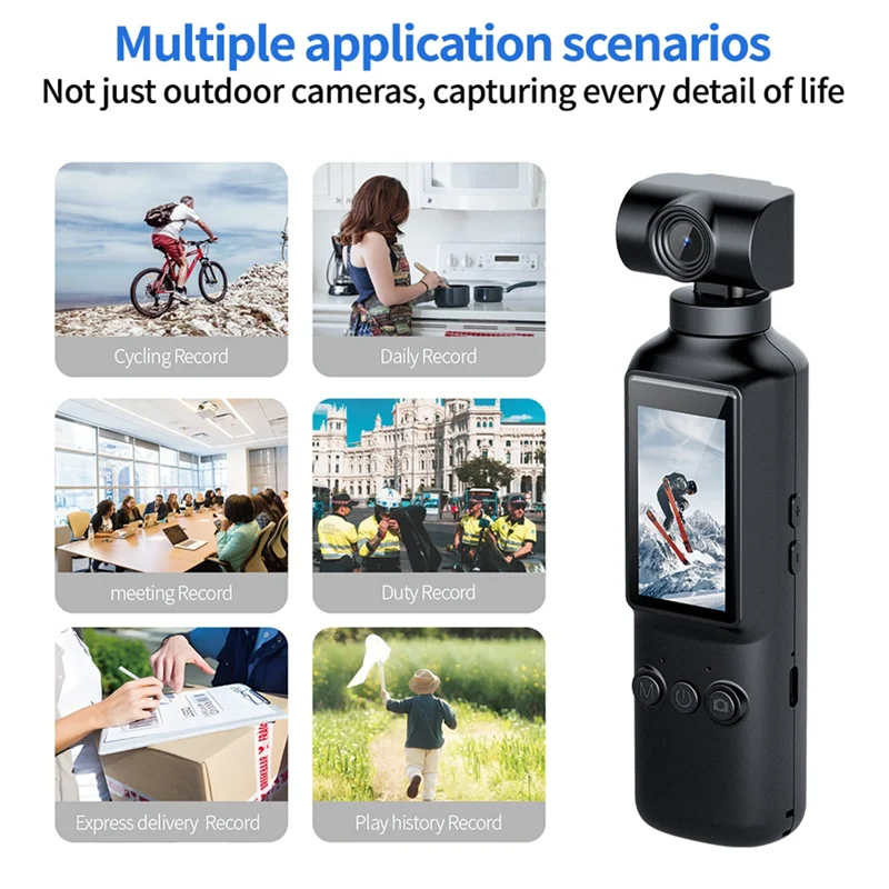 Pocket Camera 4K HD 270° Rotatable Anti Shaking Wifi Sports Camera For Outdoor Riding Diving Action Cam