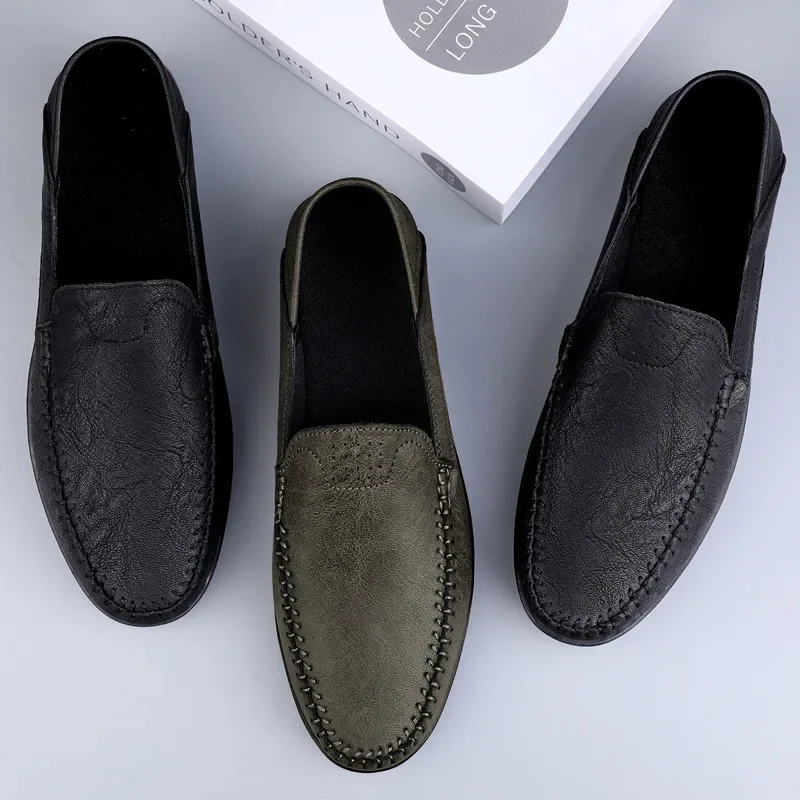 Breathable Men's Casual Shoes Super Soft Moccasins Anti-slip Mens  Loafers Fashion Driving Shoes Plus Size New Tenis Masculino