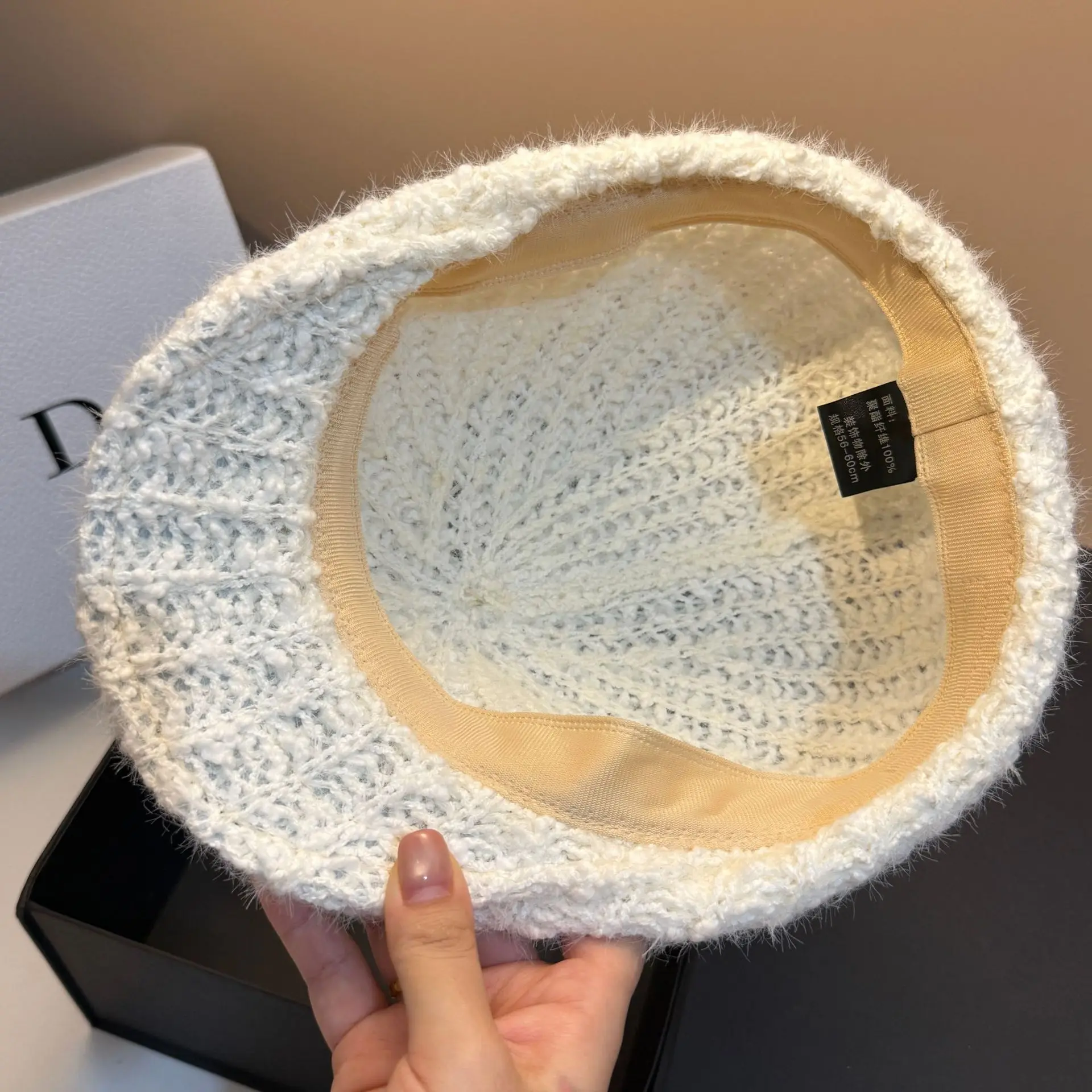 ​ ​ Gorra de ganchillo de tweed unisex, sombrero de invierno de moda para jóvenes, gorra de béisbol retro de moda, gorro cálido y transpirable para hombres y mujeres ​