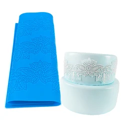 Baking Leaves Gumpaste Embossing Mat Silicone Lace Mat Cake Decorating Fondant Mold Cake Border Brim Decor Tools