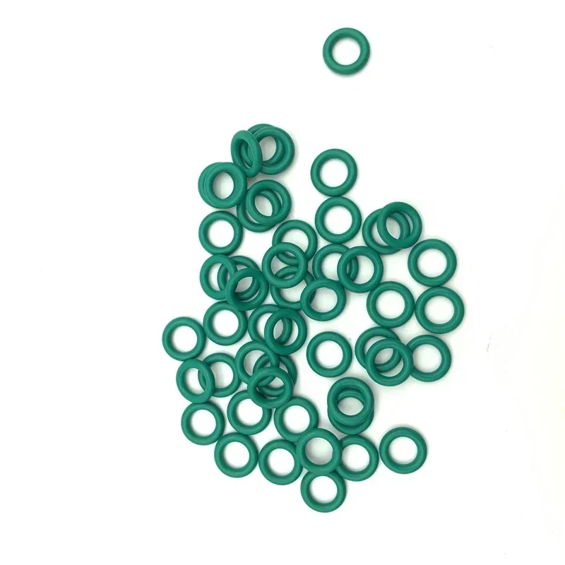 20pcsFKM O Ring CS 2.4/3.1/3.5mm OD 8~70mmSealing Gasket Insulation Oil High Temperature Resistance Fluorine Rubber O Ring Green