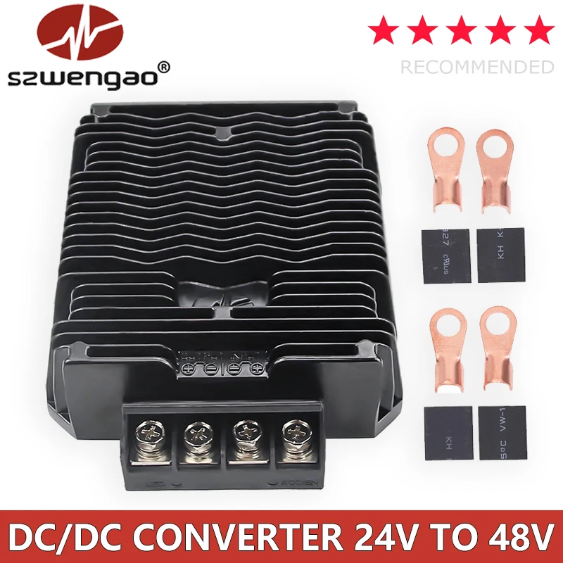 Szwengao DC 24V Step Up to 48V Boost Converter 32A 42A 50A DC Voltage Regulator Waterproof Power Converters Module Transformer