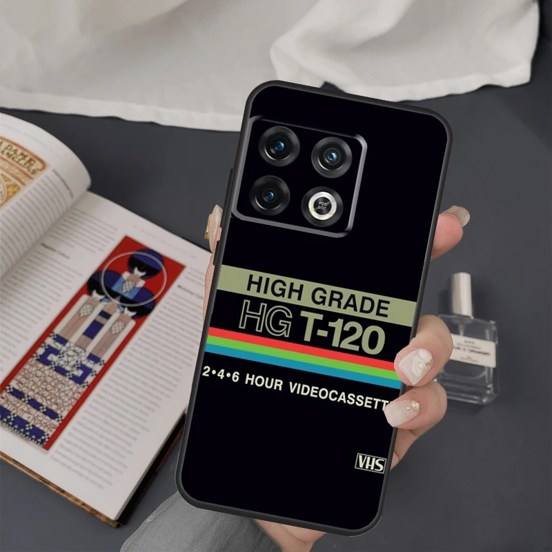 حافظة ملصق عتيقة بشريط كاسيت Vhs لهاتف OnePlus Nord 4 CE 3 2 Lite N30 N20 9 10 Pro 8T 9RT 10T 11 OnePlus 13 12 R
