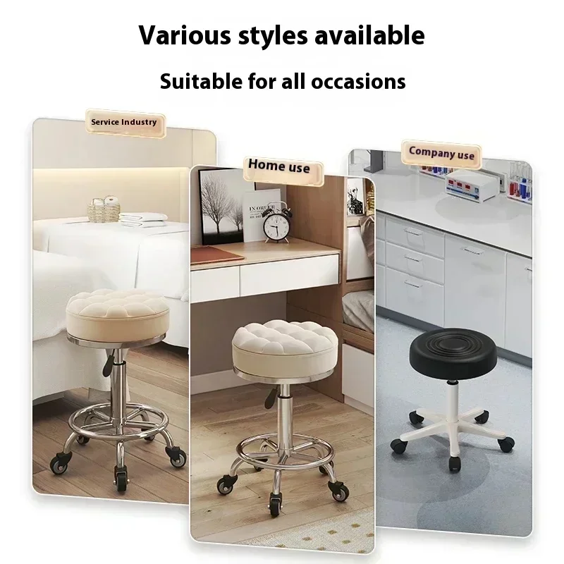

Beauty Chair Specifically Designed For Beauty Salon Adjustable Rotating Pulley Hair Salon Round Stool Tabouret A Roulette 원형의자20