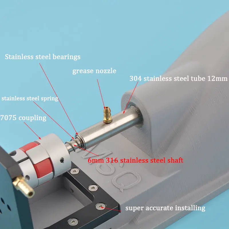 보트 서핑 보드 RC 모델 보트용 워터 제트 스러스터, 6mm 스테인레스 샤프트 커플링, 70mm, 8x6mm