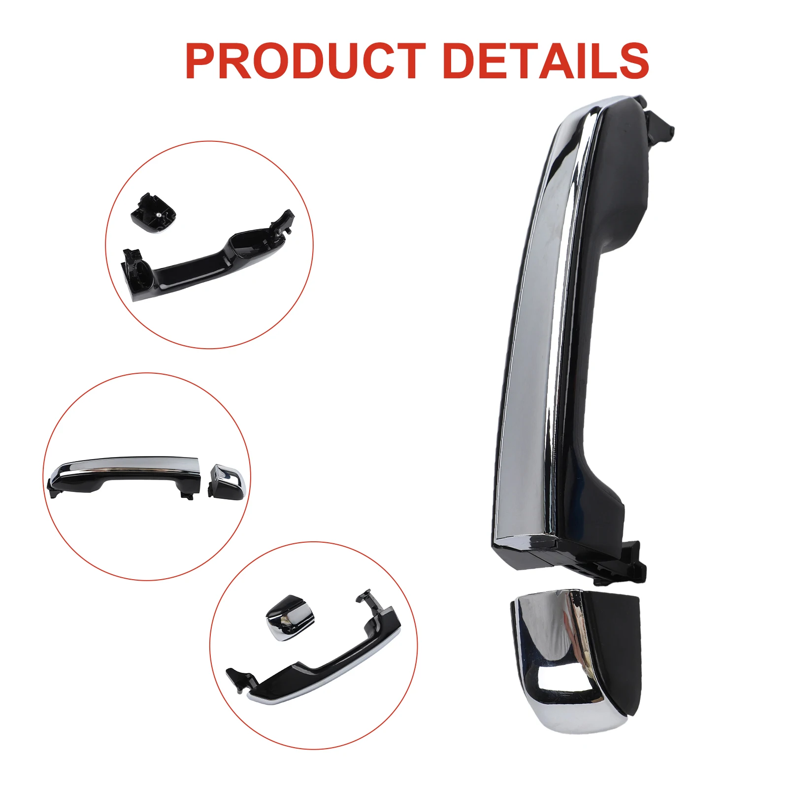 For Car Door Replacement Rear Door Handle Secure Locking Mechanism Sleek Modern Appearance As Shown In The Figure
