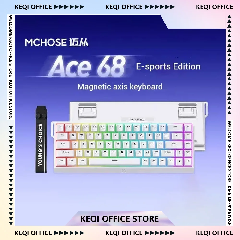 

Mchose Ace 60/68 Pro клавиатура с магнитным переключателем, проводная RGB, горячая замена, киберспорт, FPS, игровая механическая клавиатура на заказ, аксессуары для ПК