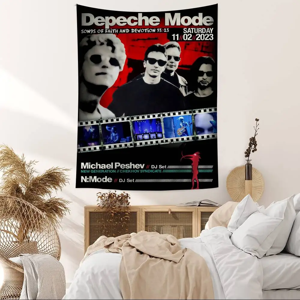 Band Rock D-Depeche M-Mode Singer Colorful Tapestry Wall Hanging Bohemian Wall Tapestries Mandala Wall Art Decor