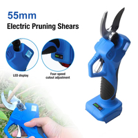55MM Electric Pruning Shear 21V 600W Finger Protection Lightweight 4-Speed LCD Display Cutting Diameter Cordless Garden Tools