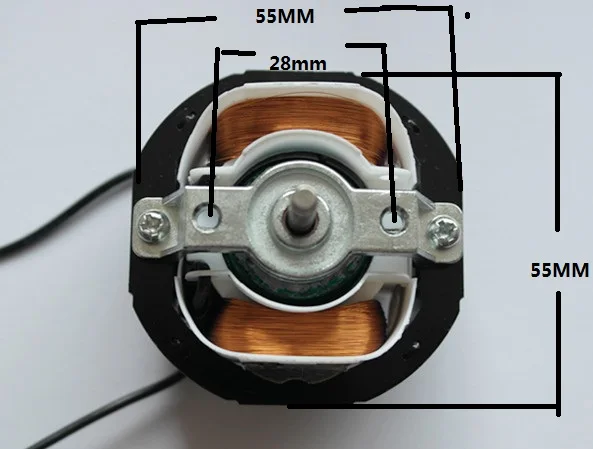 YJ58-12 CW Clockwise 2 Poles 4mm Shaft Dia 2600RPM Shaded Pole Motor AC220V 12-14W Around Ventilator Warm Fan