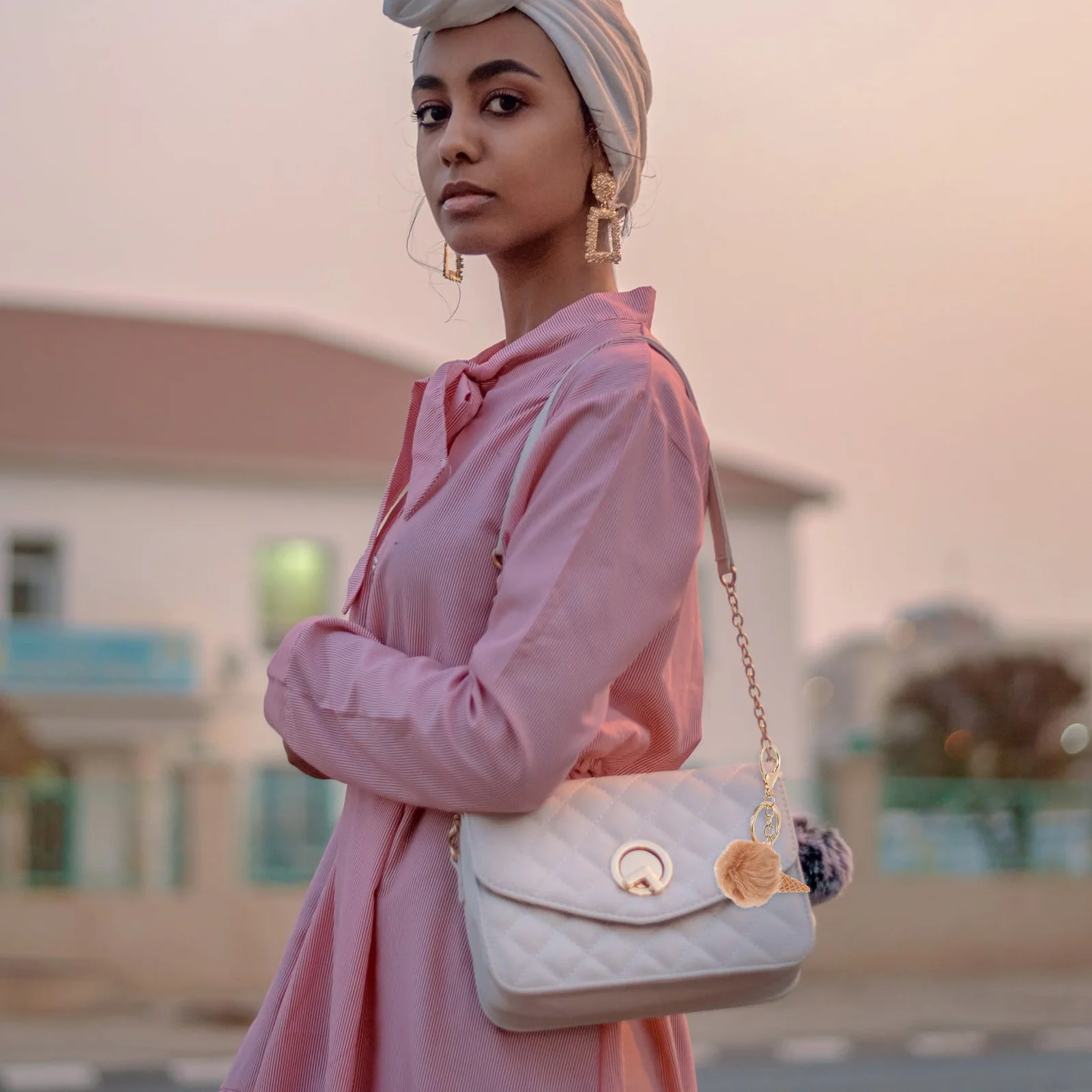 3 pcs Ice Cream Keychain Bag Pendant Hanging Ornament For Keys Luggage Decor Kids Gift Backpack Charms Handbag Accessories