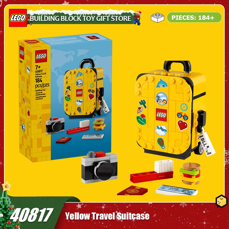 

Lego Building Blocks 40817 Yellow Travel Box Building Blocks Model Stickers Luggage Luggage Children's Toys Christmas Gifts