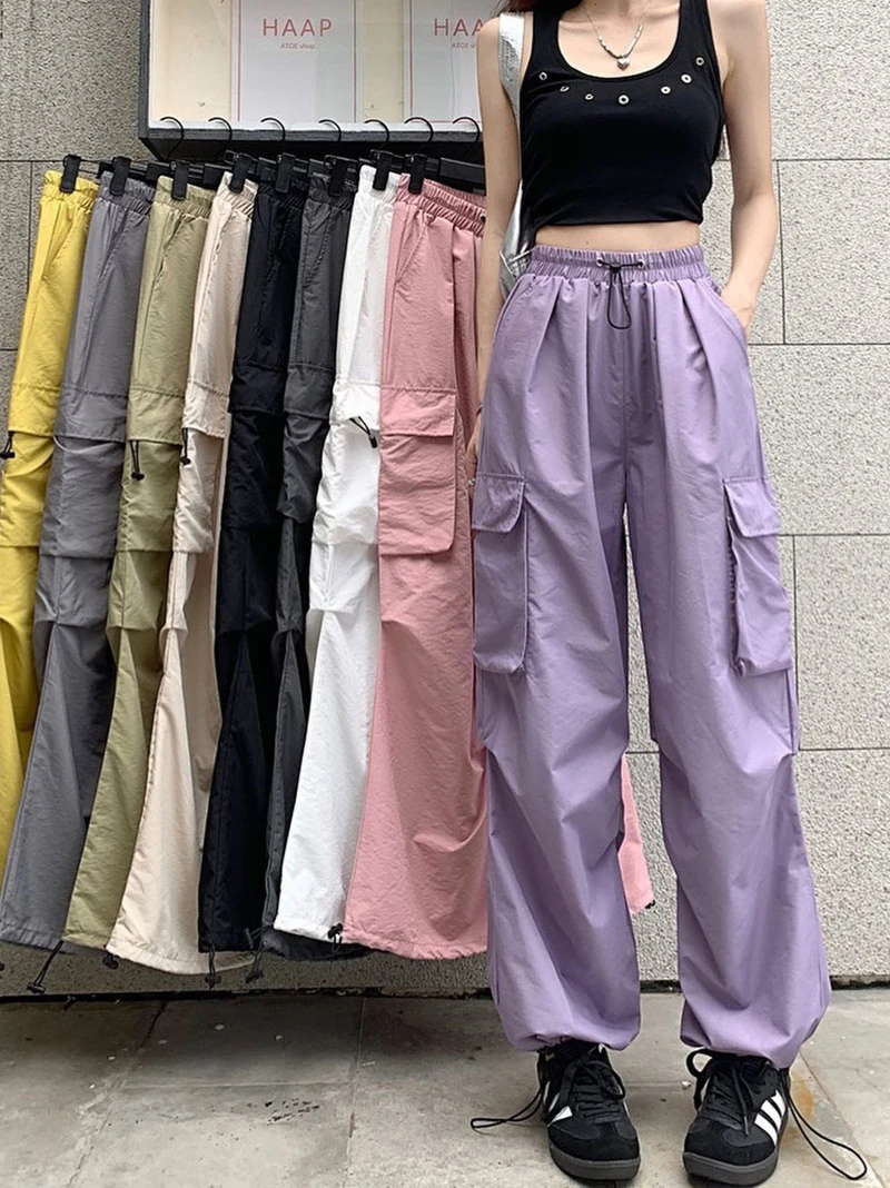 السراويل البضائع النسائية الكورية الخريف البوليستر مضلع الفني منقوشة لينة القوطية محكم أنيقة الكلاسيكية الحد الأدنى التنقل #1