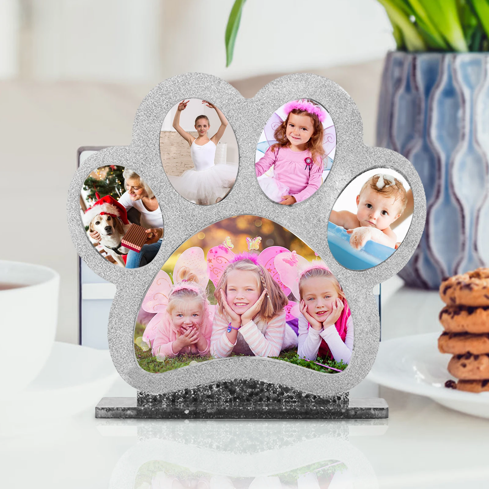 

1 set 1 Set Dog Paw Silicone Mold Reusable Photo Frame -Function Diy Epoxy Resin Molds Flexible Display Stand Kit