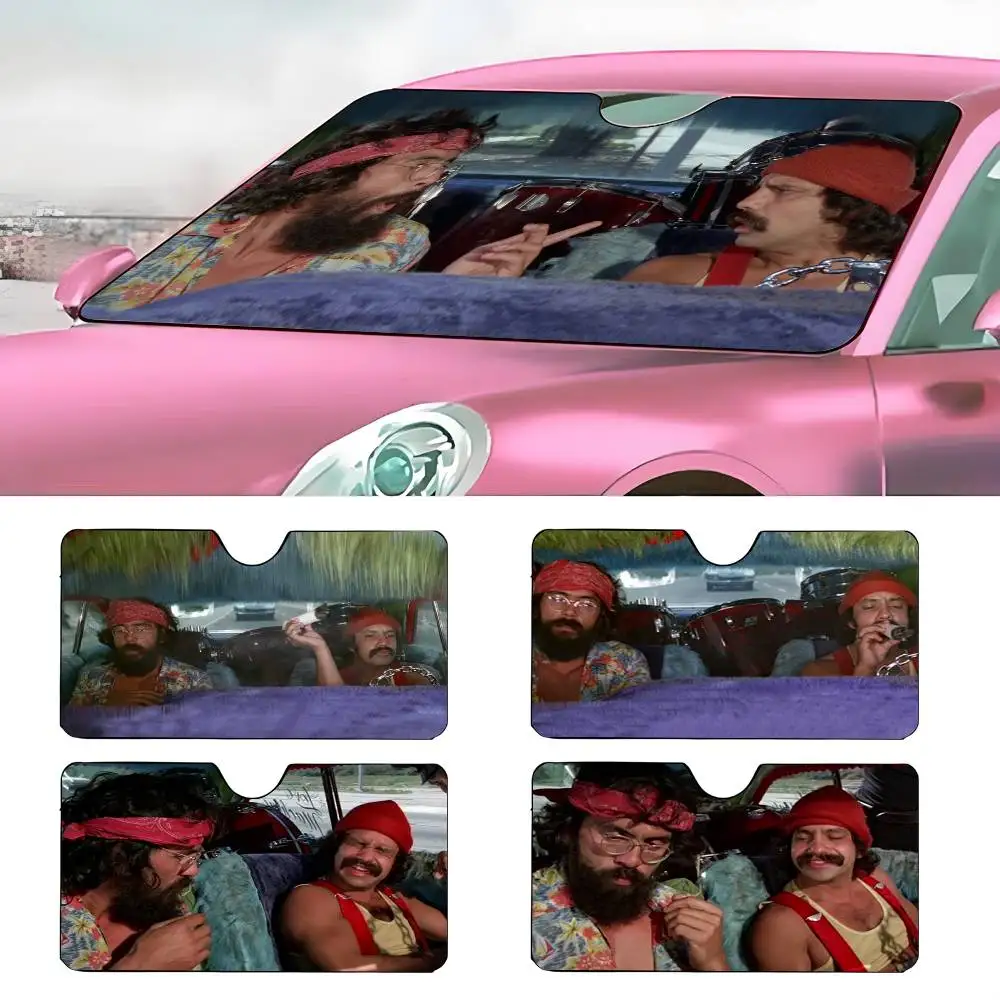 فيلم Cheech And Chong Drive مظلة السيارة الأمامية المضادة للأشعة فوق البنفسجية حماية الجبهة الشمس الظل التبريد حامي للسيارة الداخلية