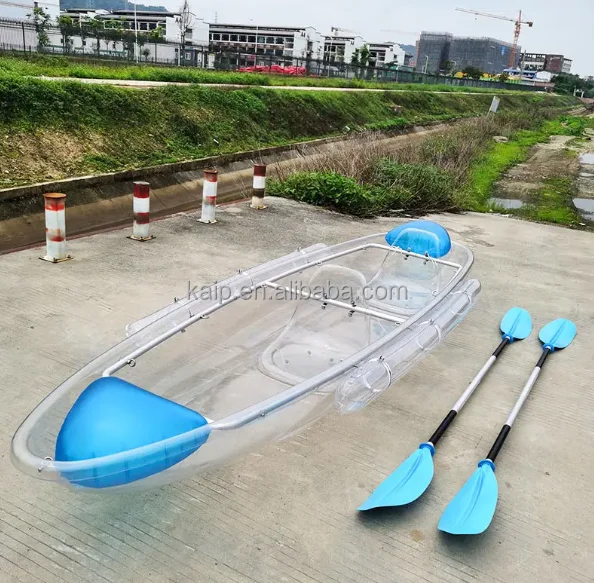 Clear Boat Double Seat PC Material Paddle Frame Aluminum Wooden Box 2 Person Lightweight Eco-Friendly Popular 2025 Rent Trip