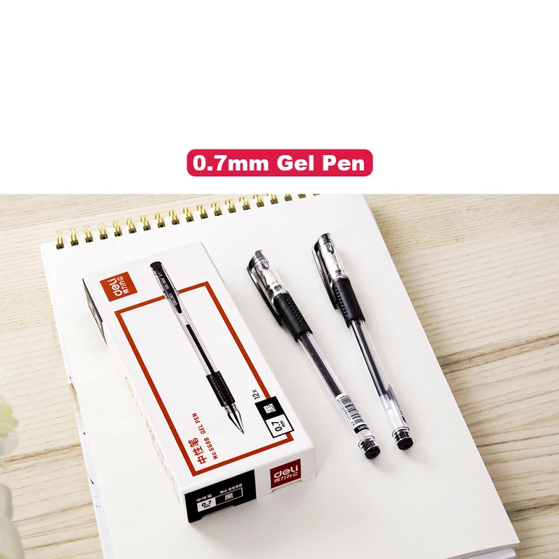 ديلي 0.7 مللي متر هلام القلم الحبر الأسود استبدال القلم الملء امتحان القلم القرطاسية اللوازم المكتبية المدرسية الكتابة