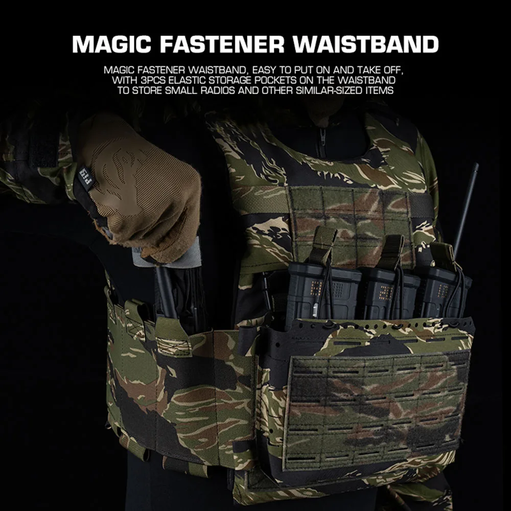 سترة تكتيكية LV-119 حامل لوحة تكتيكية MK5 مجموعة تلاعب الصدر خفيفة الوزن سريعة الإصدار سترة مولي مع حقيبة مجلة ثلاثية