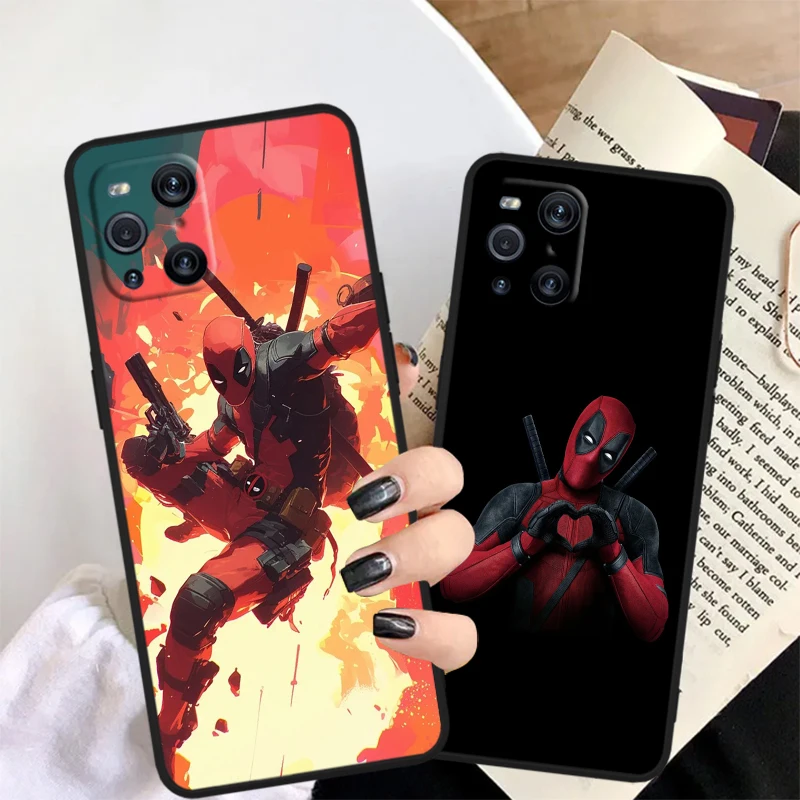 Death Attendant Marvel Fashion For OPPO Find X6 X5 X3 A54S A5 A94 A16 A53S A57 A74 A72 A98 A78 A96 A9 5G Black Soft Phone Case