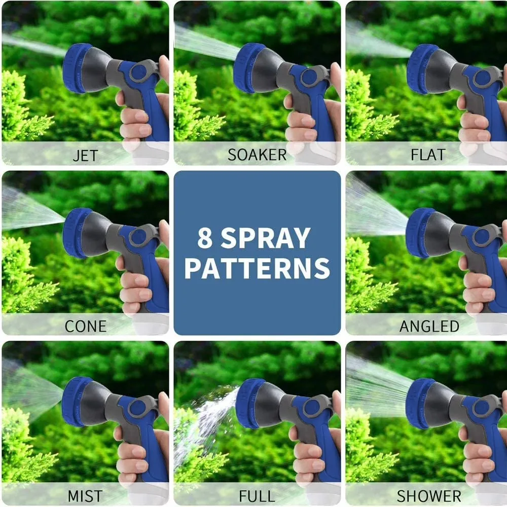 Heavy Duty Plastic Car Wash Water Hose Nozzle with 8 Adjustable Spray Patterns High Pressure Garden Hose Nozzle for Car Washing Lawn Watering and Outdoor Cleaning Durable Ergonomic Pistol Grip Spray Gun with Easy Control view 5