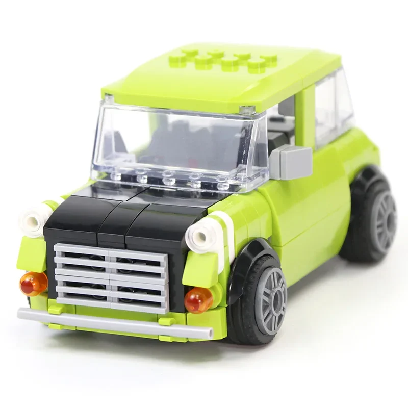 Bausteine Mini mr. Beans grüne Autos erie Figuren Ziegel Modell pädagogisch kompatibel mit b