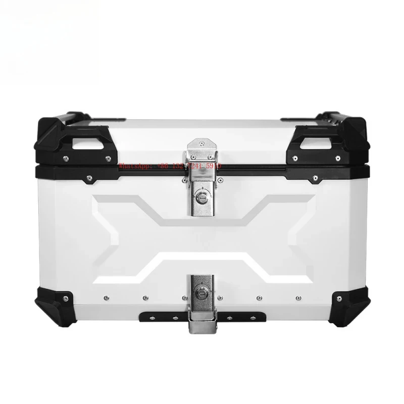 Hongsheng Products  85L Alloy Motorcycle Tail Box, Extra Large Capacity, Waterproof and Shatter-Resnt, Double-Lock Quick Release