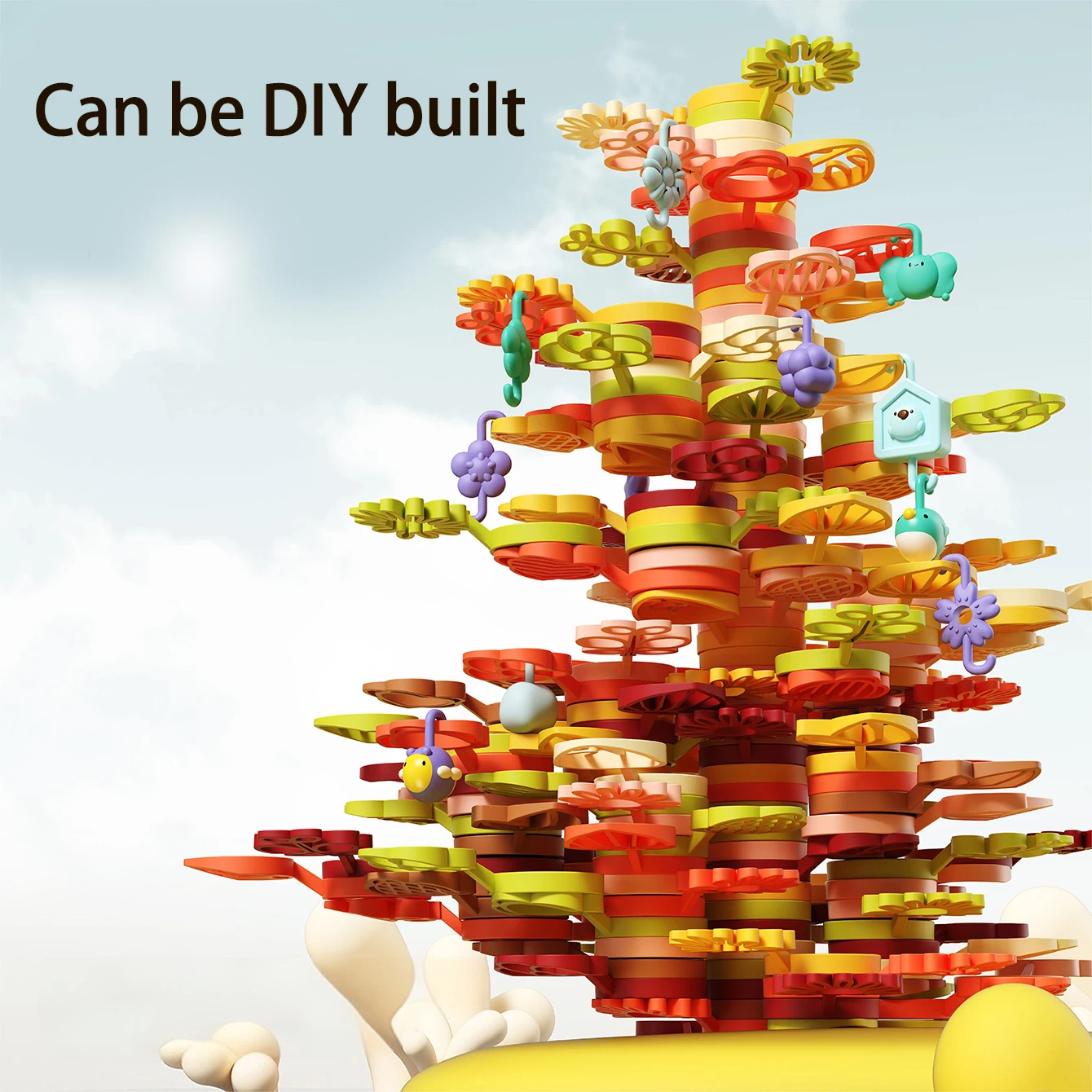 Children's balance tree DIY cute fun stacked tree, parent-child interaction puzzle build stacked high building block