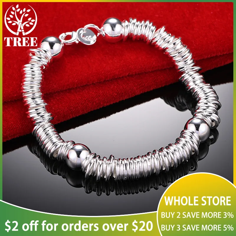 ALITREE 925 Sterling Silver Trendy Bracelet For Woman Multiple Circles Chain Wedding Accessories Party Birthday Fashion Jewelry