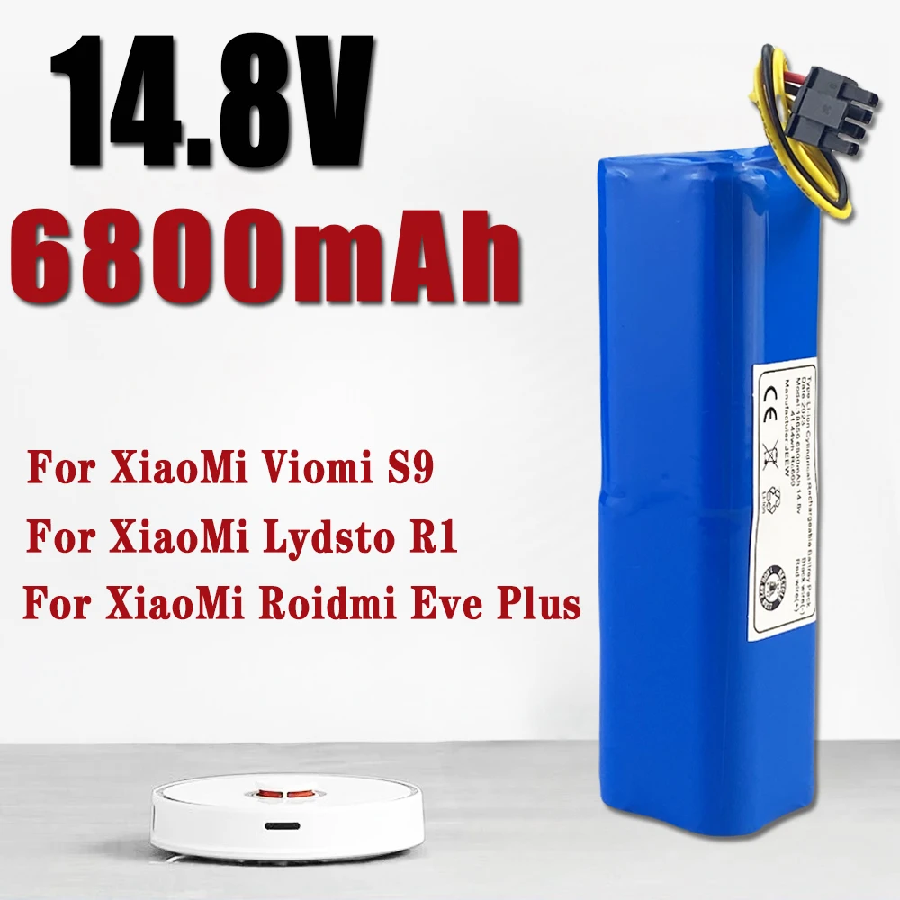 

14.4V 4S2P 12800mAh Battery pack ,Replacement For XiaoMi Lydsto R1 Roidmi Eve Viomi S9 Dreame D9 Robot Vacuum Cleaner battery