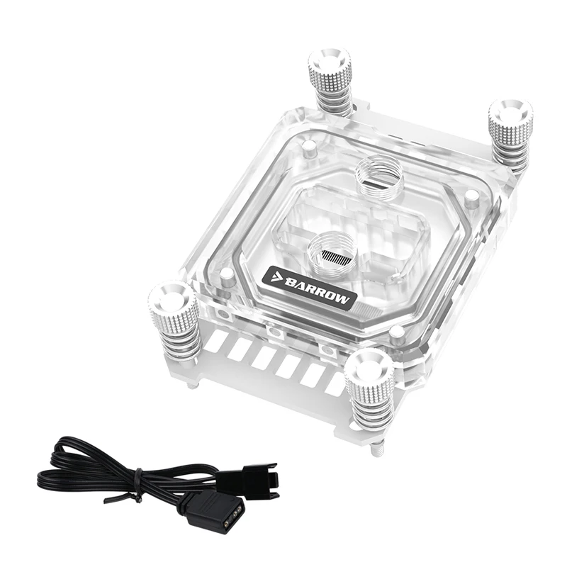 Barrow CPU Waterblok Voor AMD AM4/AM3+/AM3/FM2 Koeling ARGB Processor Koeler 2.0 5V Licht, zwart Wit, LTYK3A-04 V2