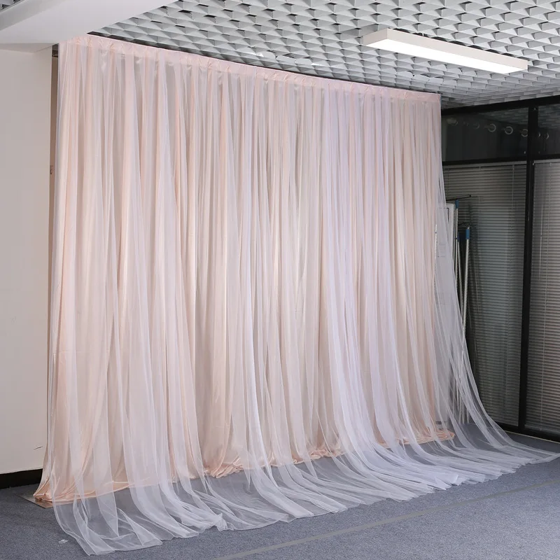 Tulle Backdrop Curtain for Parites, Sheer Backdrop Curtains for Wedding Baby Shower Birthday Party Photo Shoot Decorations