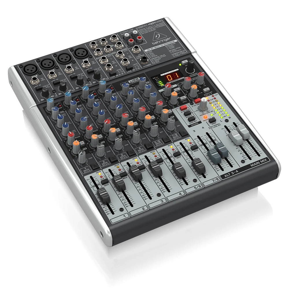 

Analog Console Behringer Xenyx X1204 USB 12 Channels Inputs with Xenyx Mic Preamps & Compressors Preamps Music Equipment