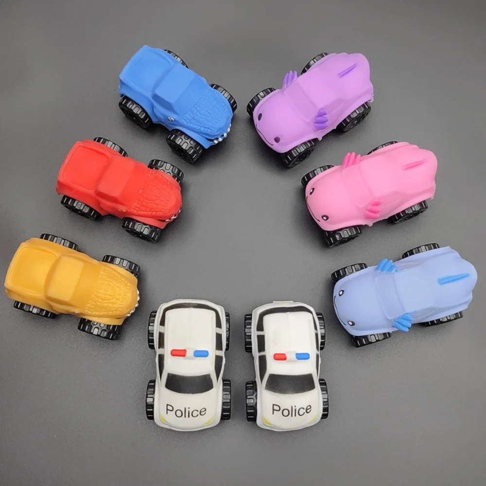 Car Model Toy Stretchable Sliding Car Four Wheeled Sliding Squeezable Car Playable Cartoon Transforming Toy Car Birthday Gift