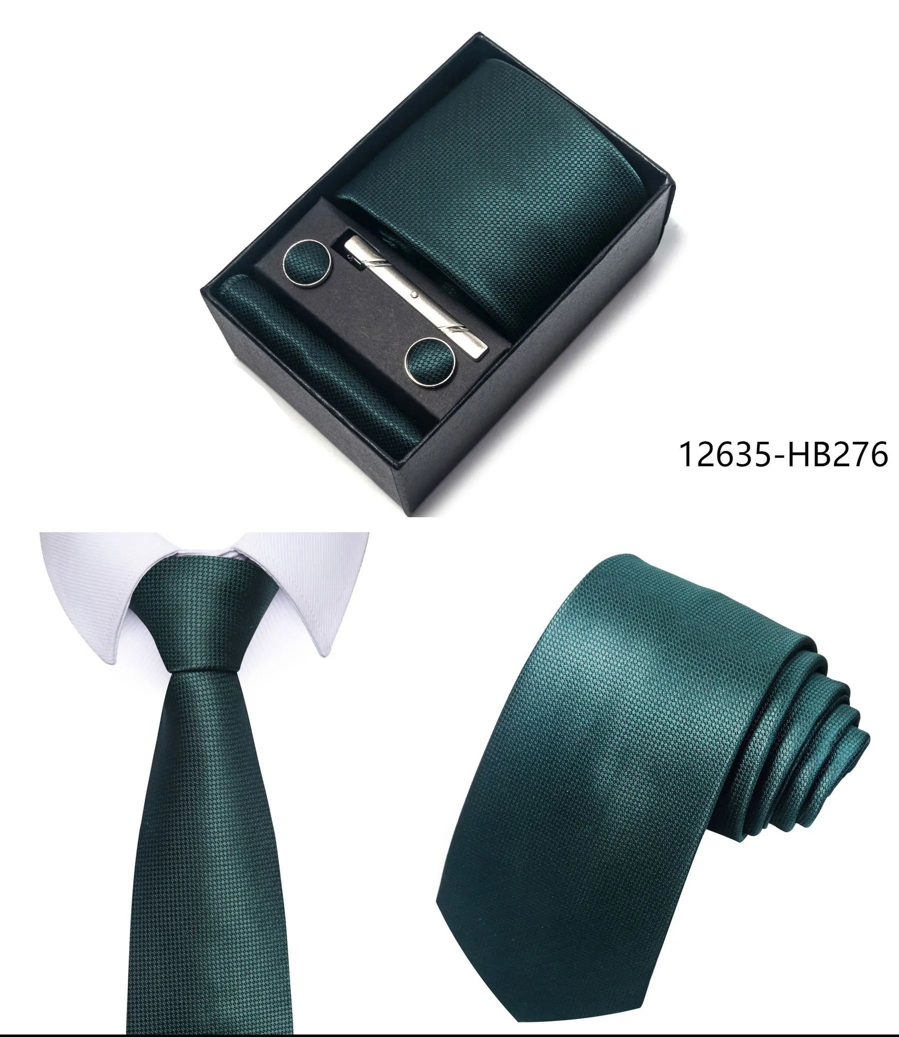 High Grade Holiday Gift Box Brand 8 cm Blue Paisley Tie Handkerchief Cufflink Set Men Necktie Clothing Accessories Birthday Gift