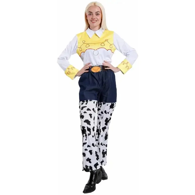 Qq28LQJessie The Cowgirl Toy Story Kostum Wanita Dewasa Ukuran S-M-L Teman Jessie Set untuk Pesta Koboi Karnaval
