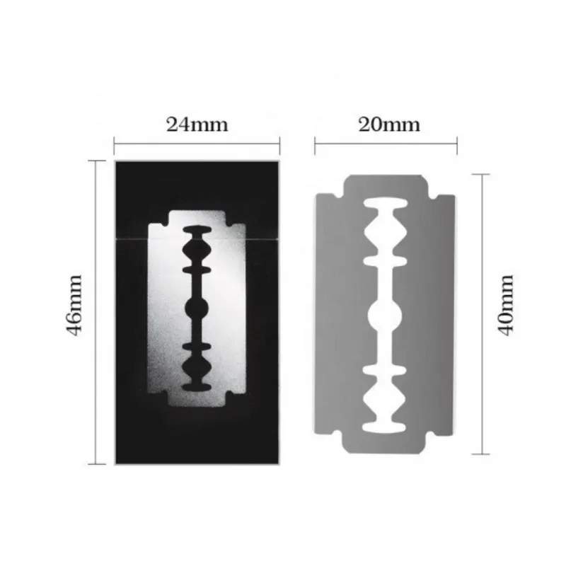 5/50 pz lame di rasoio doppio bordo uomo lama da barba lame di rasoio in acciaio inox uomini di ricambio rasoi rasatura accessori da barbiere