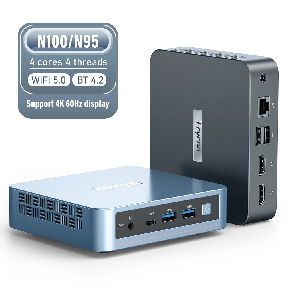 Peladn  16GB DDR4 512GB SSD Mini PC CPU Intel N100/N95 Wifi 5.0 BT4.2 Business Education Mini PC for Windows 11 LINUX