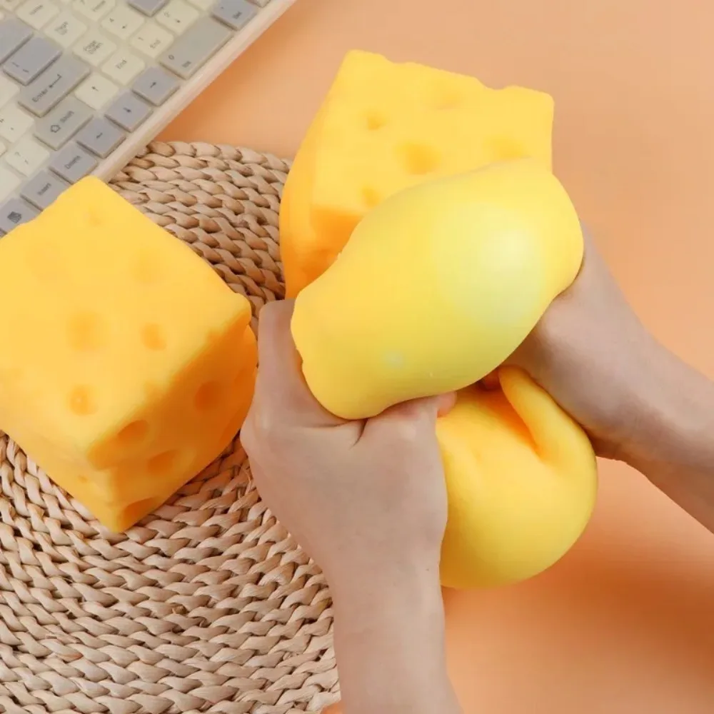 Squishy Riesen-Würfel Käse-Quetschspielzeug Weiches Stressabbau-Spielzeug Langsam Aufsteigendes Sensorisches Fidget-Spielzeug für Kinder und Erwachsene Entspannende Geschenke
