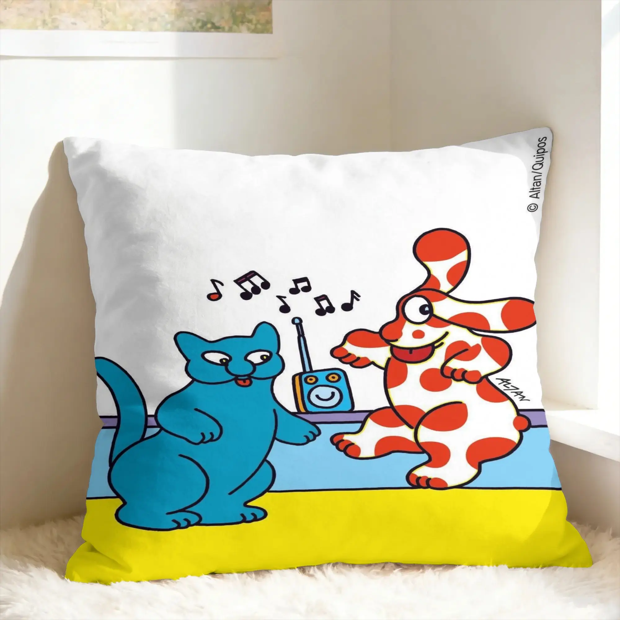 Cartoon La Pimpa Pillow Cover  Cute Funny Pillow Case For Sofa Bedroom Home Decor Design Cushion Cover Birthday Present